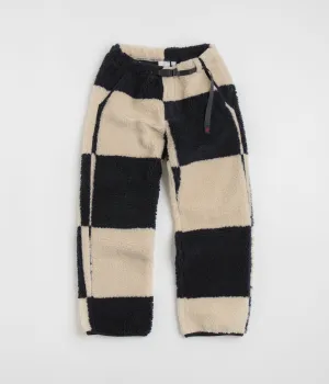 Gramicci Checkered Sherpa Pants - Natural / Navy Check Gramicci