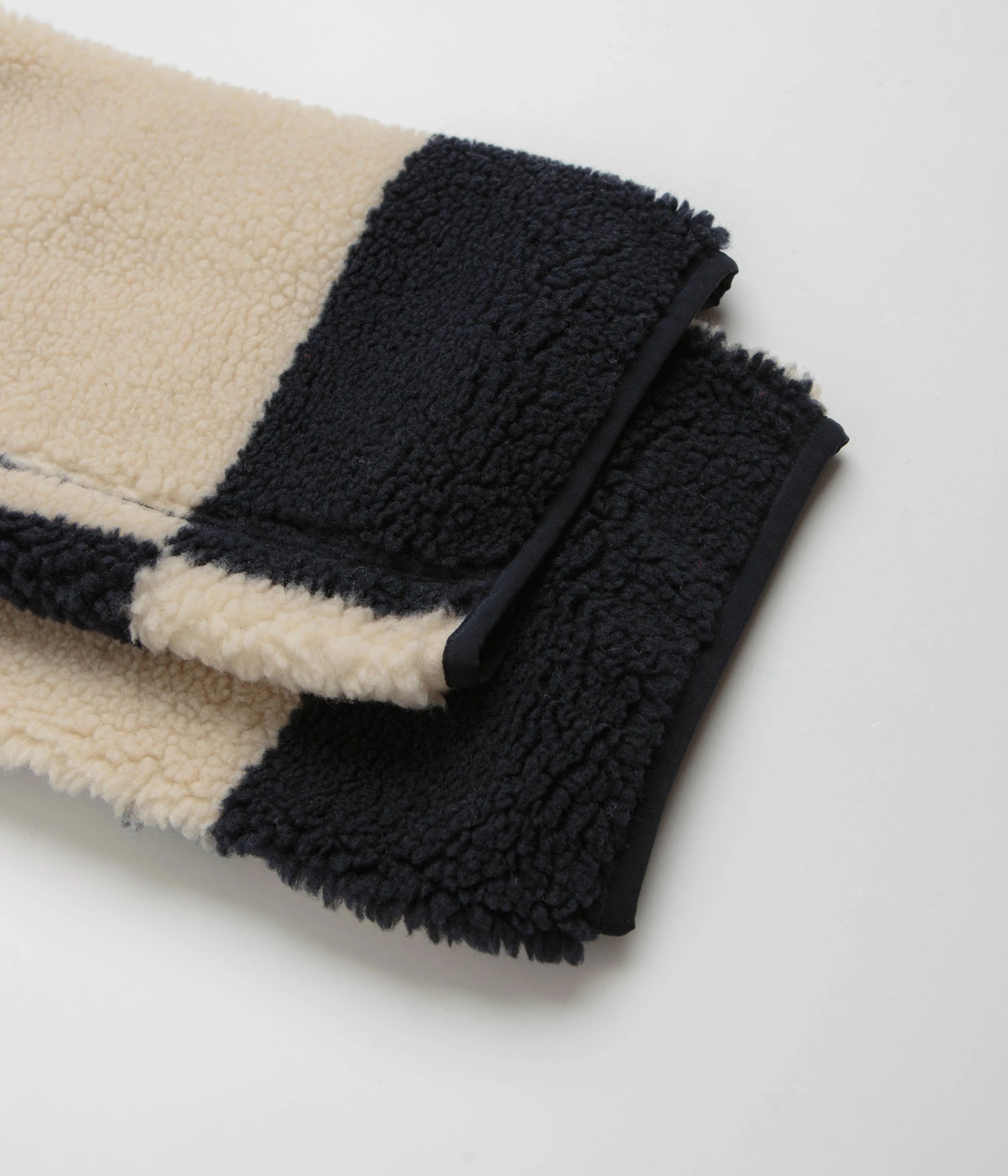 Gramicci Checkered Sherpa Pants - Natural / Navy Check Gramicci