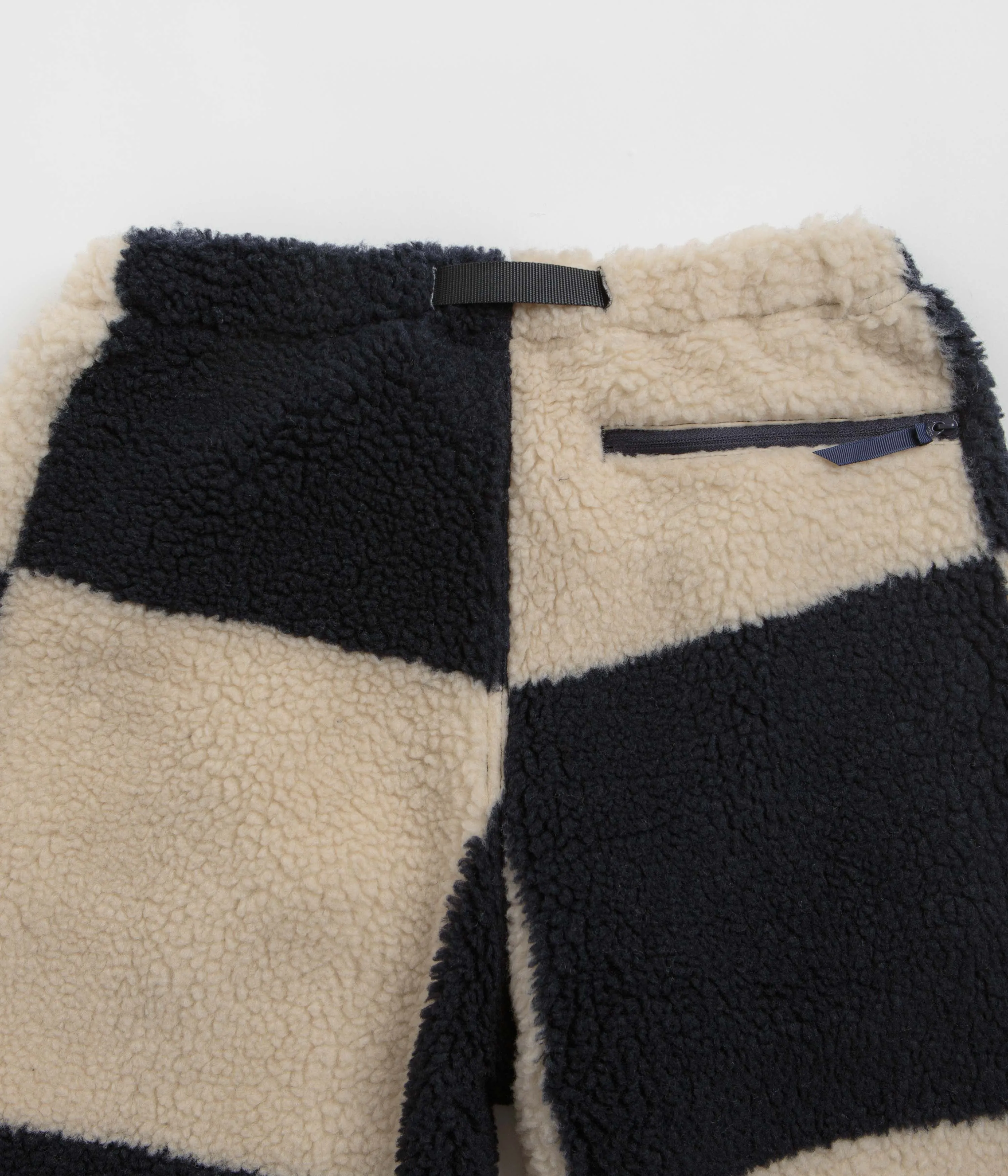 Gramicci Checkered Sherpa Pants - Natural / Navy Check Gramicci