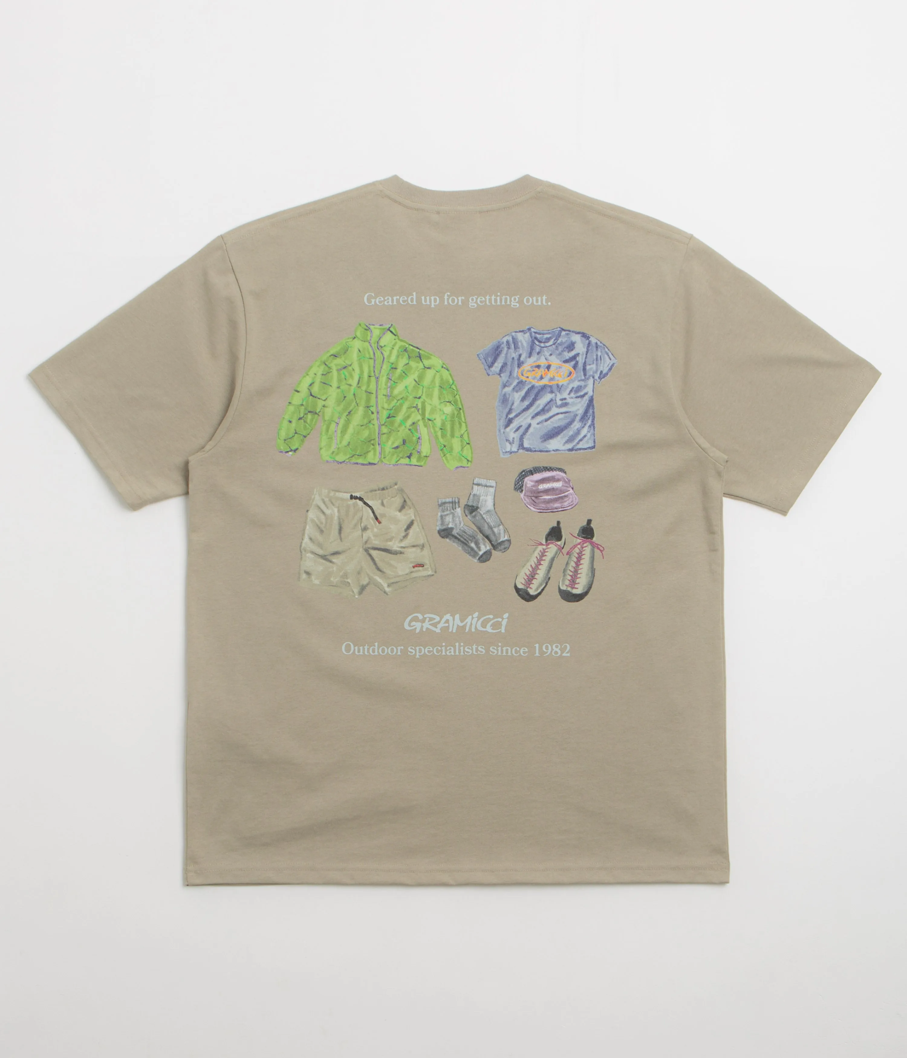 Gramicci Geared Up T-Shirt - Khaki Gramicci