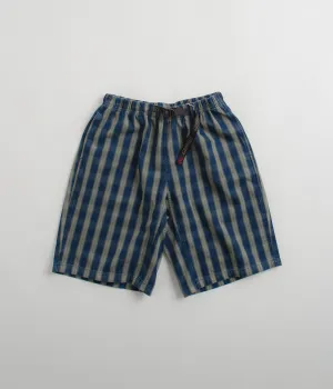 Gramicci OG Yarn Dye Shadow Plaid Jam Shorts - Blue Gramicci