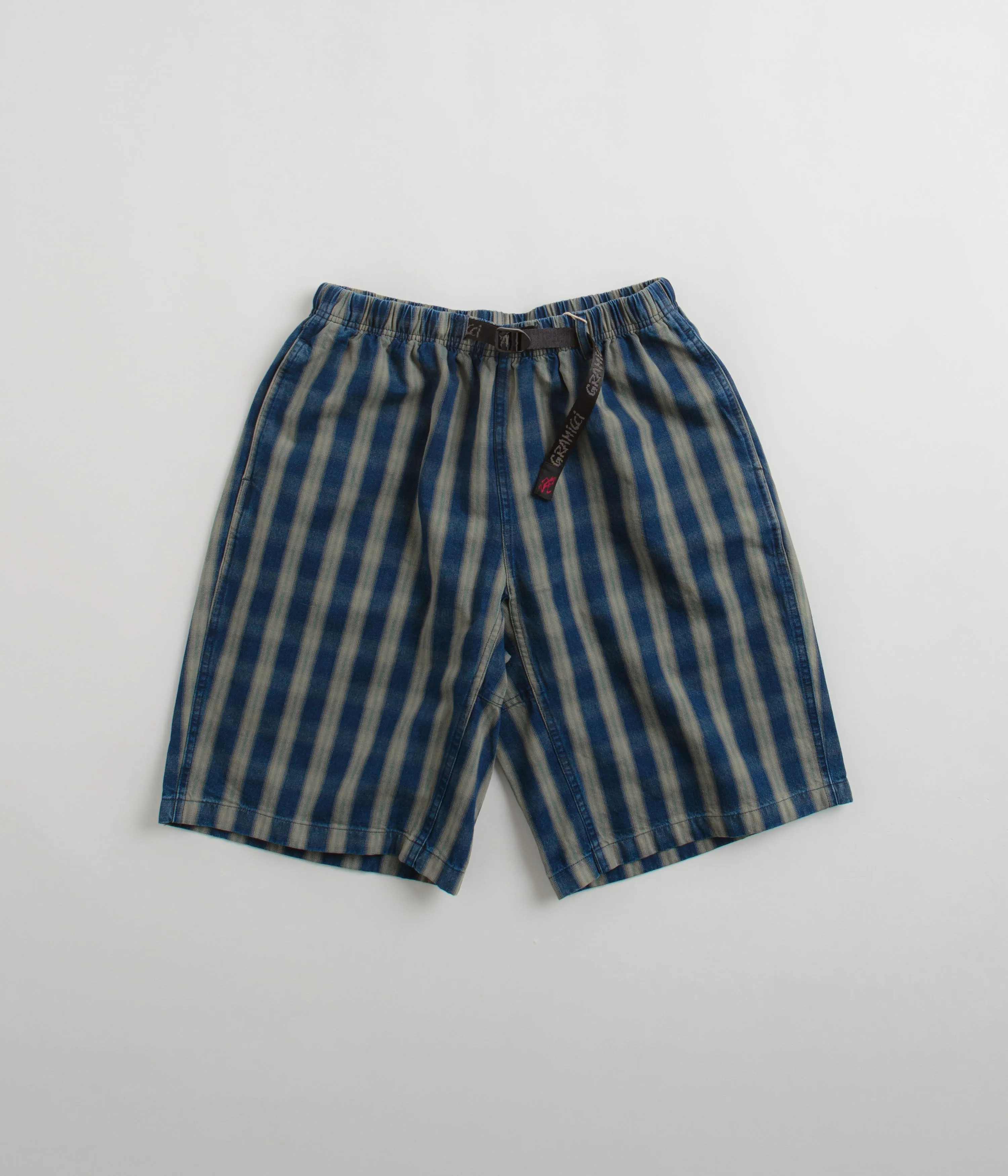 Gramicci OG Yarn Dye Shadow Plaid Jam Shorts - Blue Gramicci