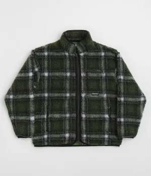 Gramicci Shadow Plaid Sherpa Jacket - Olive Shadow Plaid Gramicci