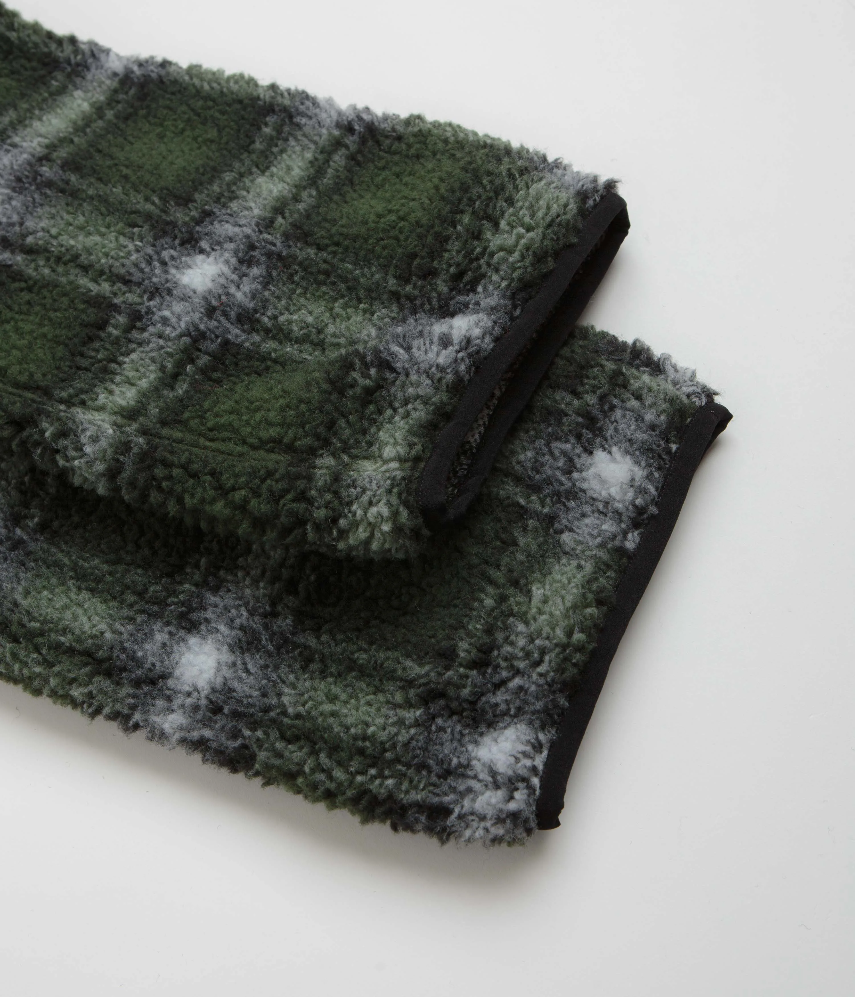 Gramicci Shadow Plaid Sherpa Pants - Olive Shadow Plaid Gramicci