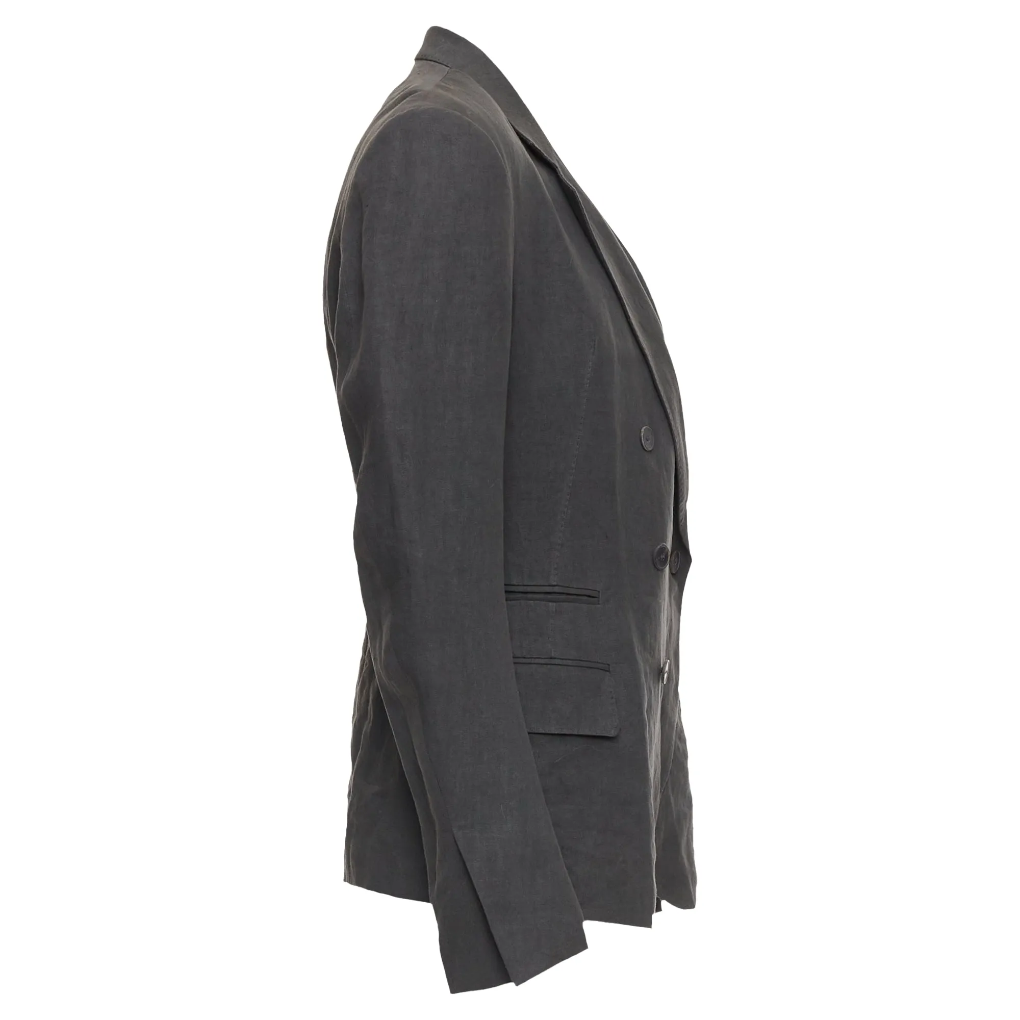 Haider Ackermann Linen Double Breasted Blazer Jacket