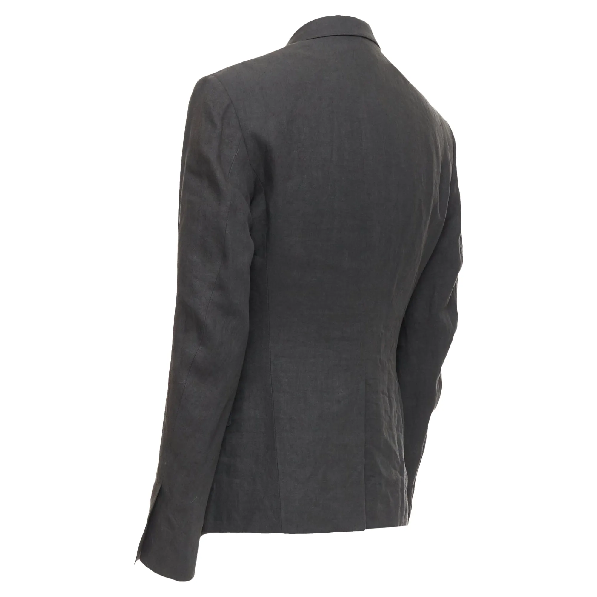 Haider Ackermann Linen Double Breasted Blazer Jacket