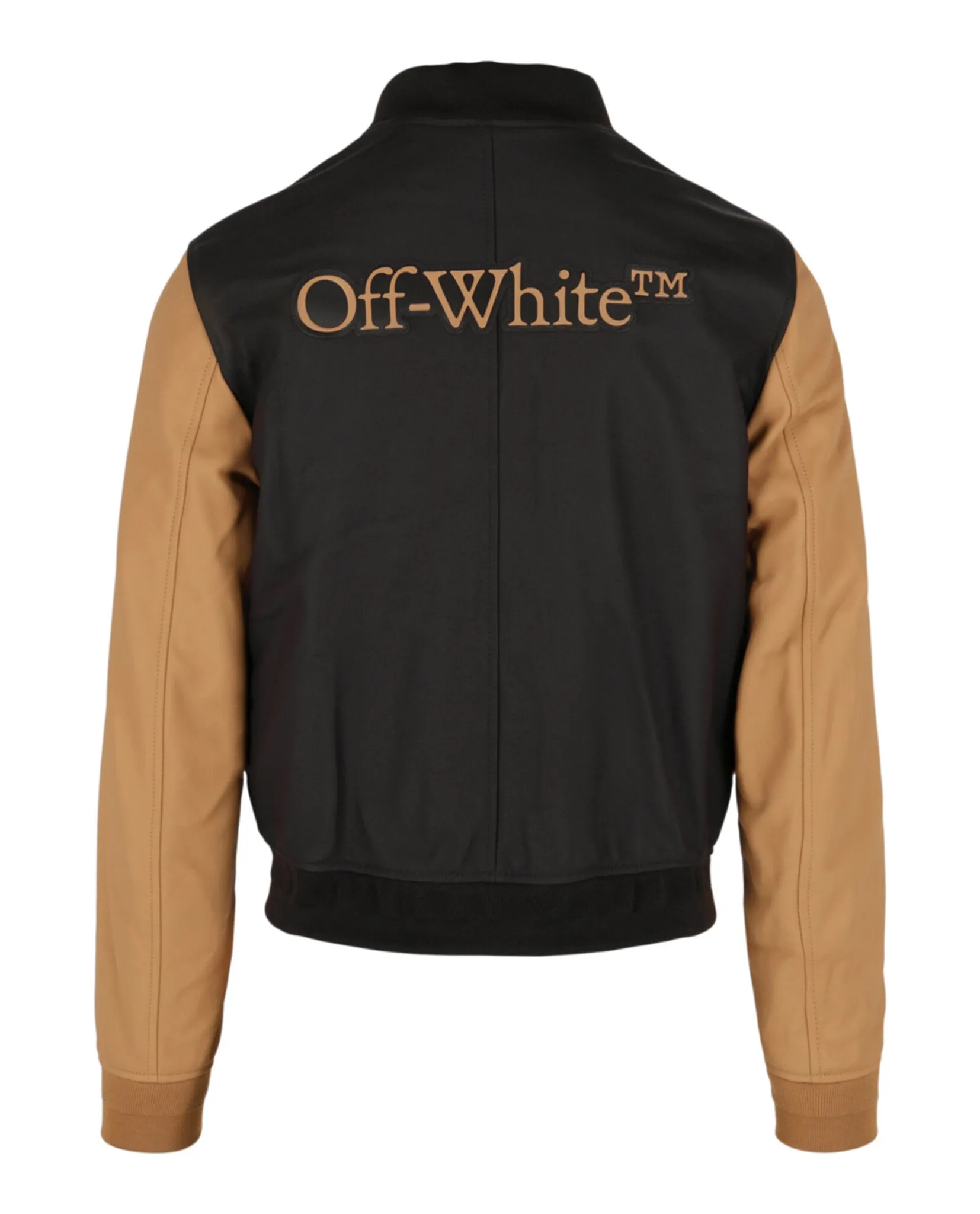 Hand Off Leather Varsity Jacket