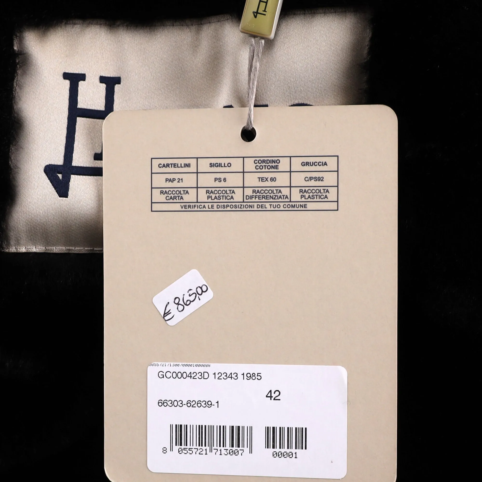 Herno Fur Lining Midi Parka Coat in Beige Polyester