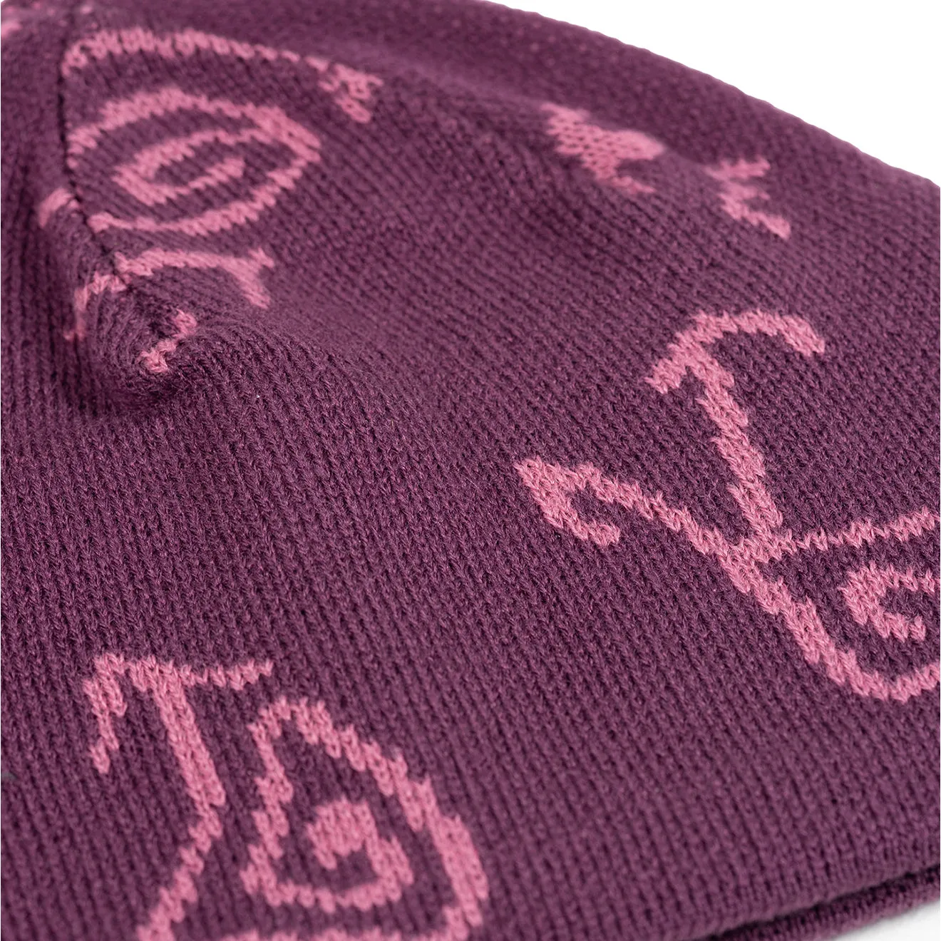 Hikerdelic Petroglyph Skull Beanie Grape Clothing Hikerdelic