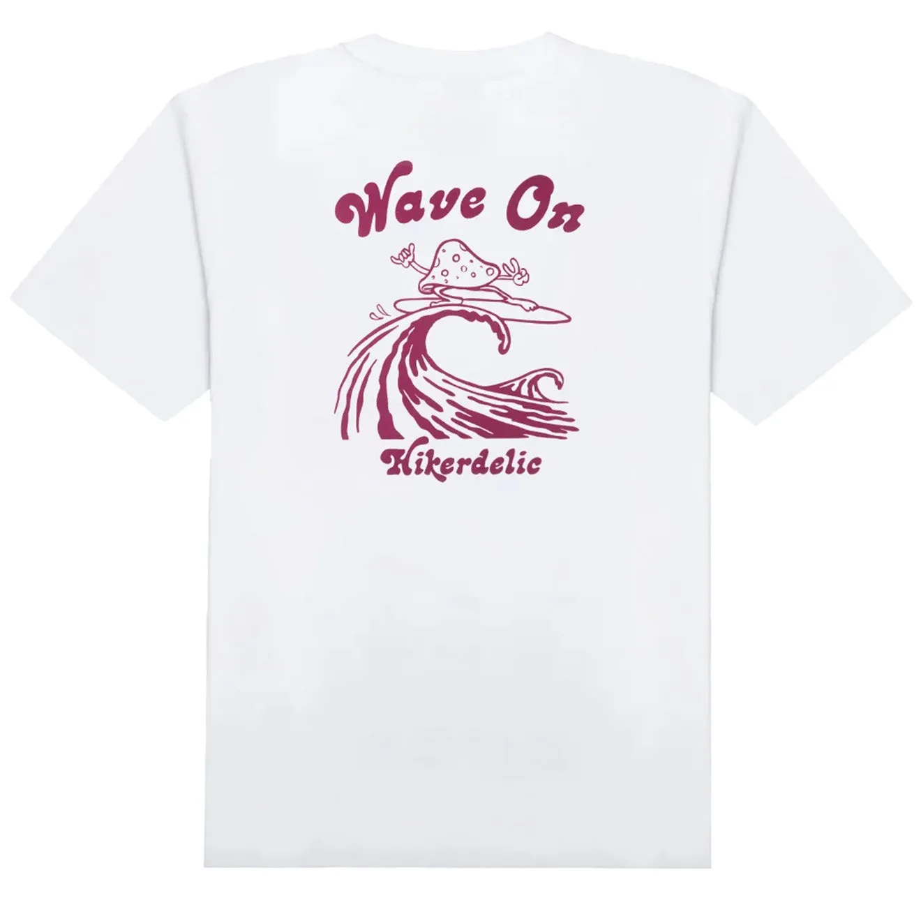 Hikerdelic Wave On SS T-shirt White