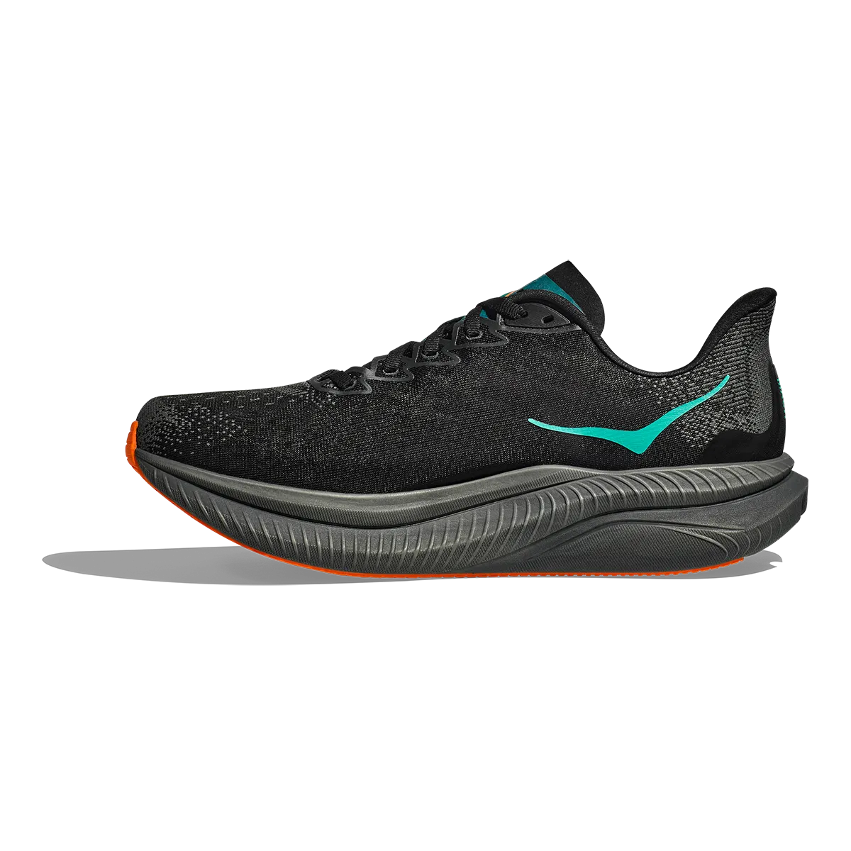 Hoka Mach 6 - Black - Electric Tangerine