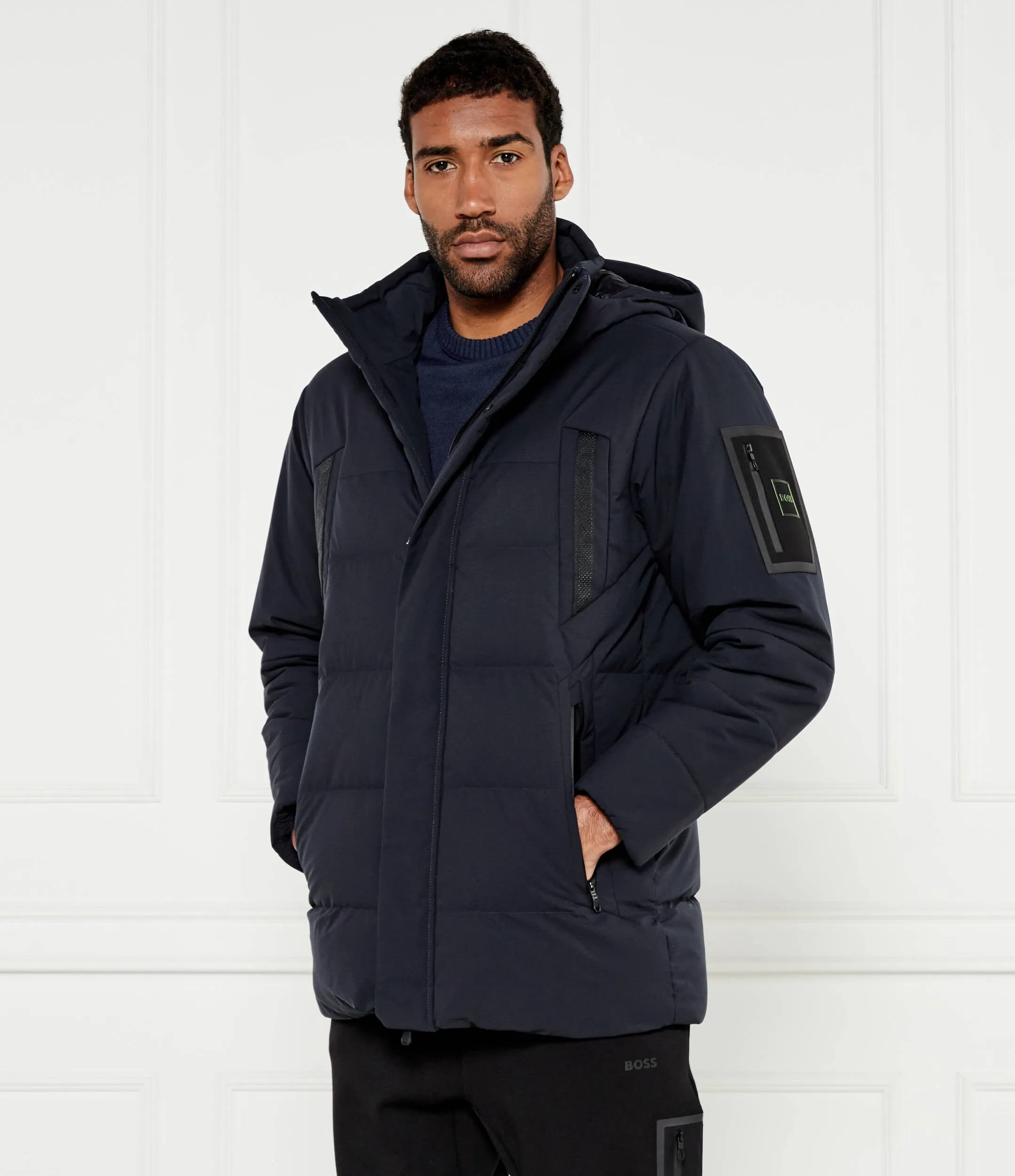 Hugo Boss Men's Havoc Heavy Zip-Up Coat, Black