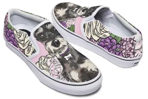 Illustrated Schnauzer Slip-On Shoes