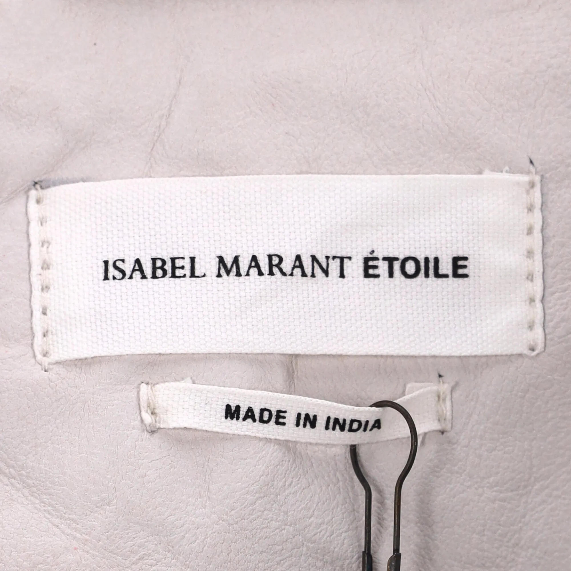 Isabel Marant Etoile Biker Jacket in White Lambskin Leather