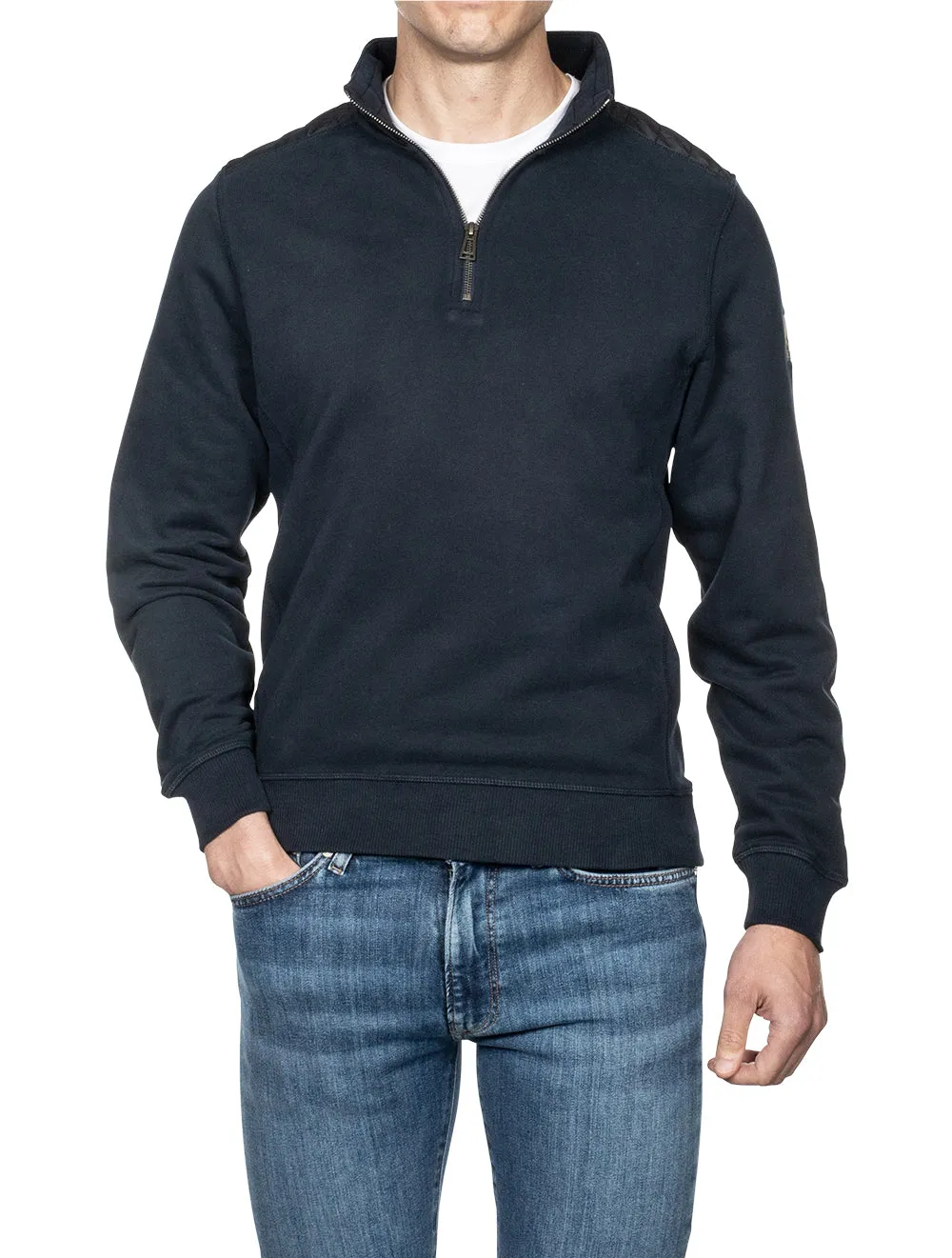 Jaxon Quarter Zip Sweater Navy