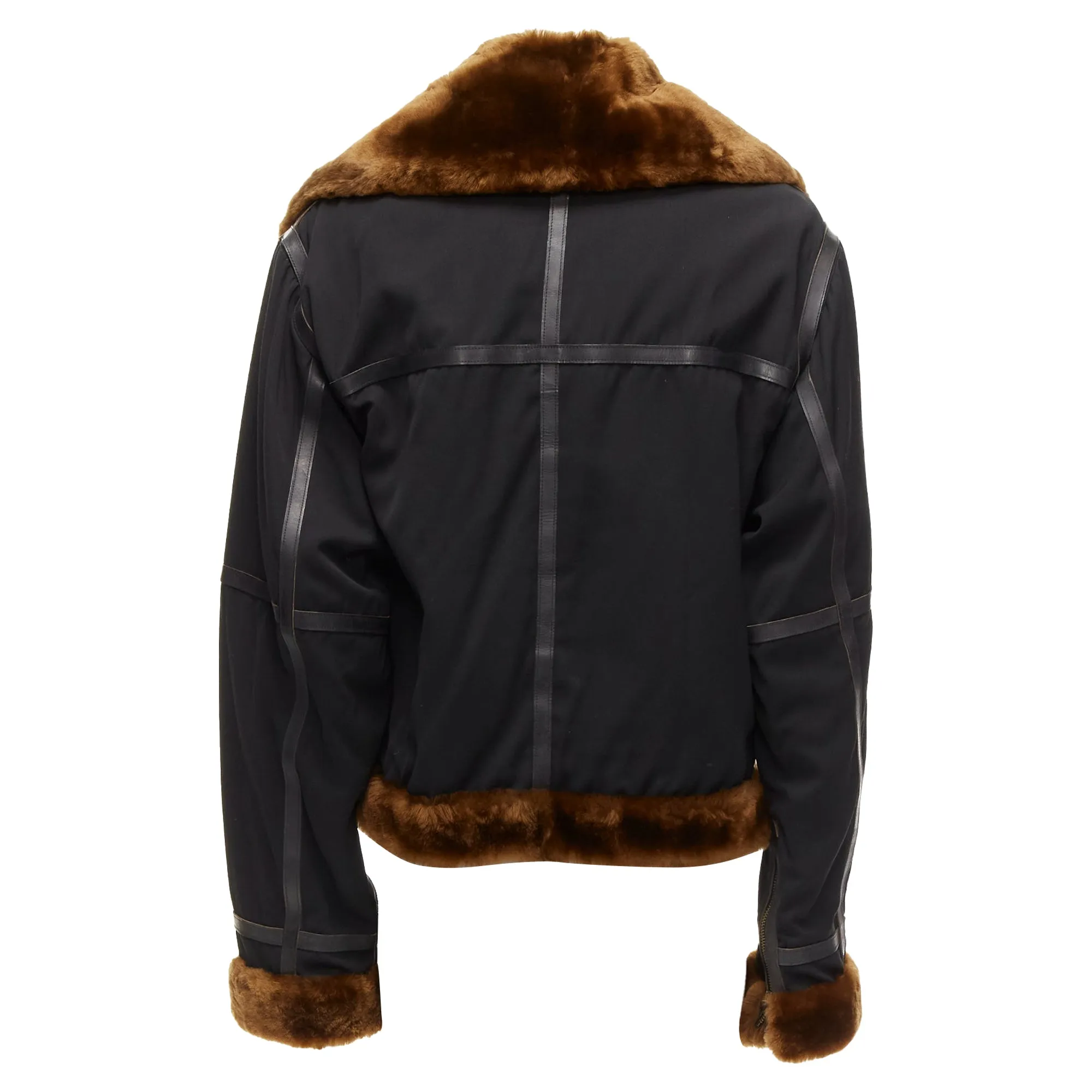 Jean Paul Gaultier Homme Faux Fur Aviator Flight Jacket