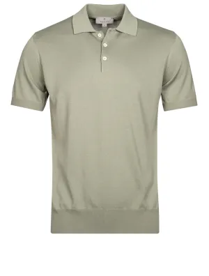 Knitted Polo Shirt Sage