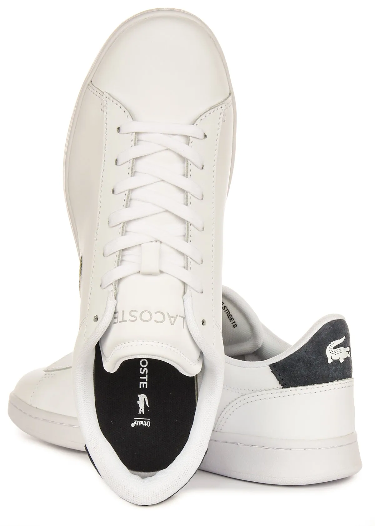 Lacoste Carnaby Set In White Navy For Men Shoes Lacoste