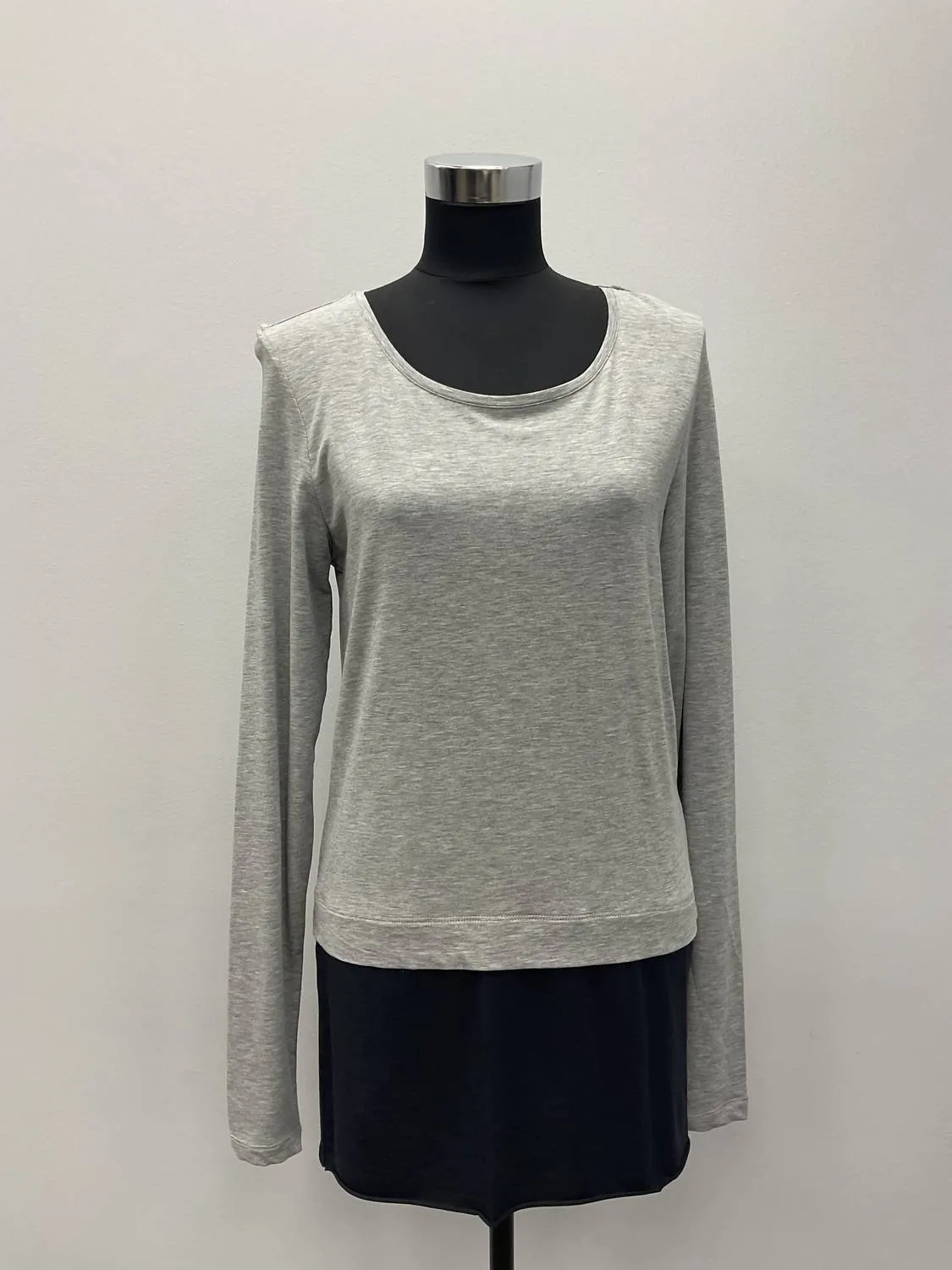 Long Sleeve T-Shirt In Grey/navy