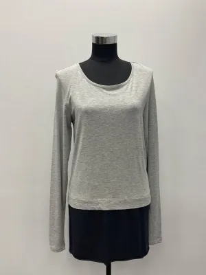 Long Sleeve T-Shirt In Grey/navy