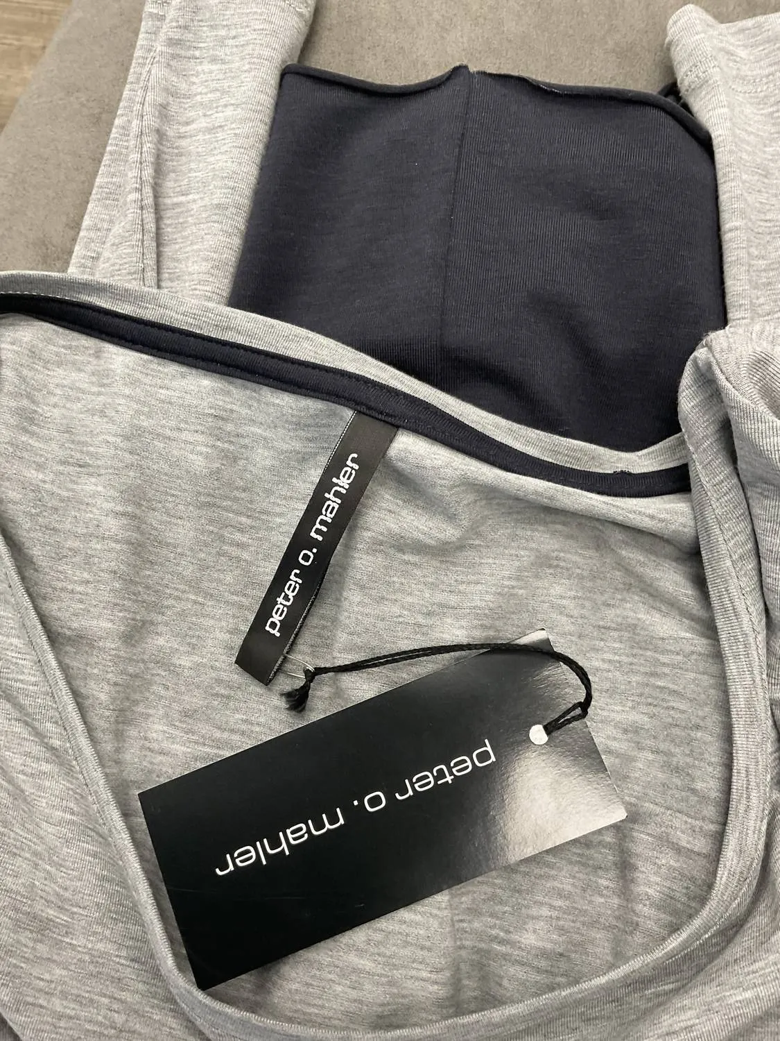 Long Sleeve T-Shirt In Grey/navy