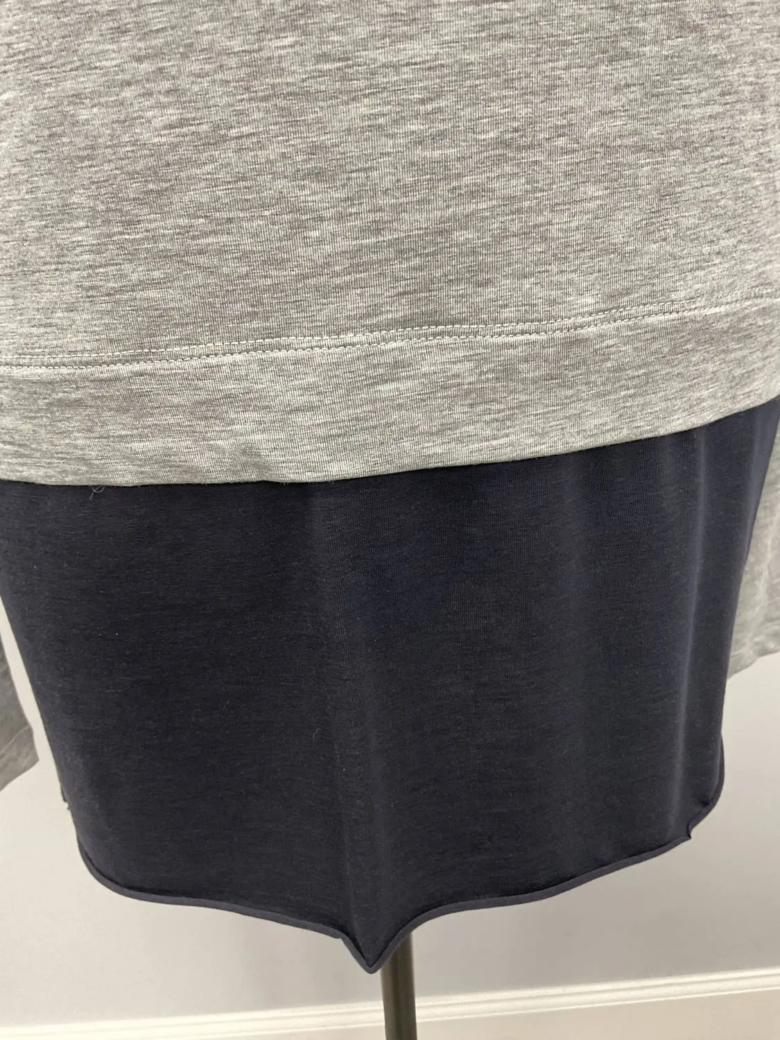 Long Sleeve T-Shirt In Grey/navy
