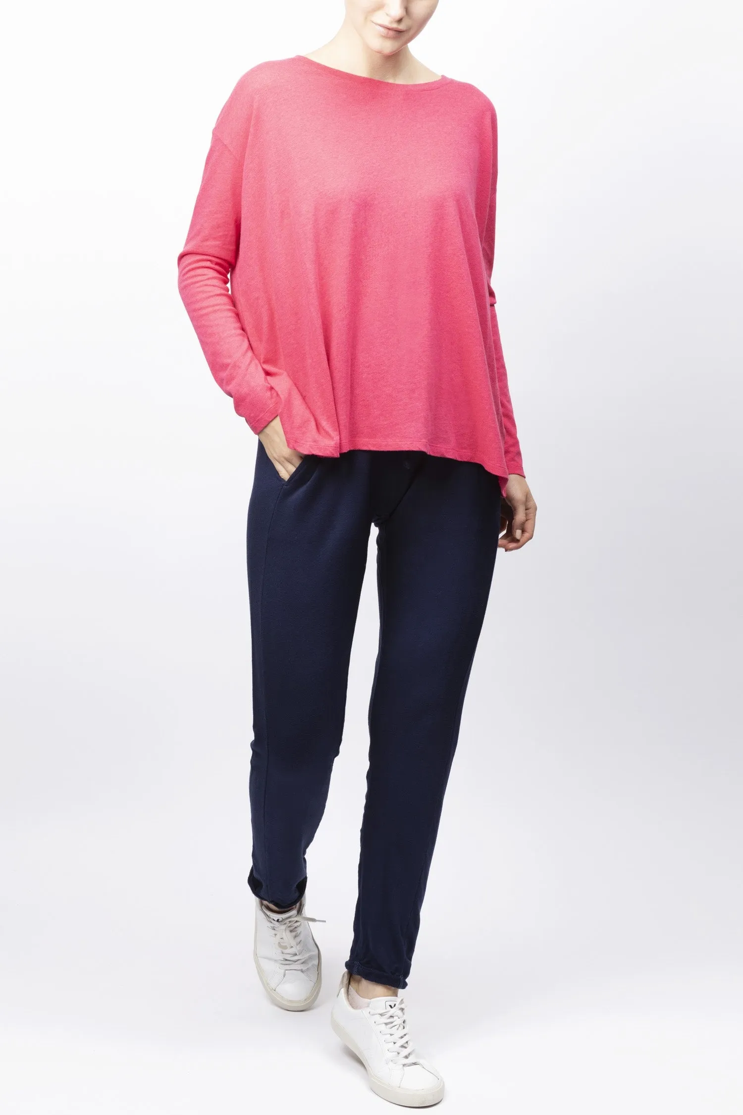 Long Sleeved Cotton And Cashmere T-shirt