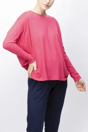 Long Sleeved Cotton And Cashmere T-shirt