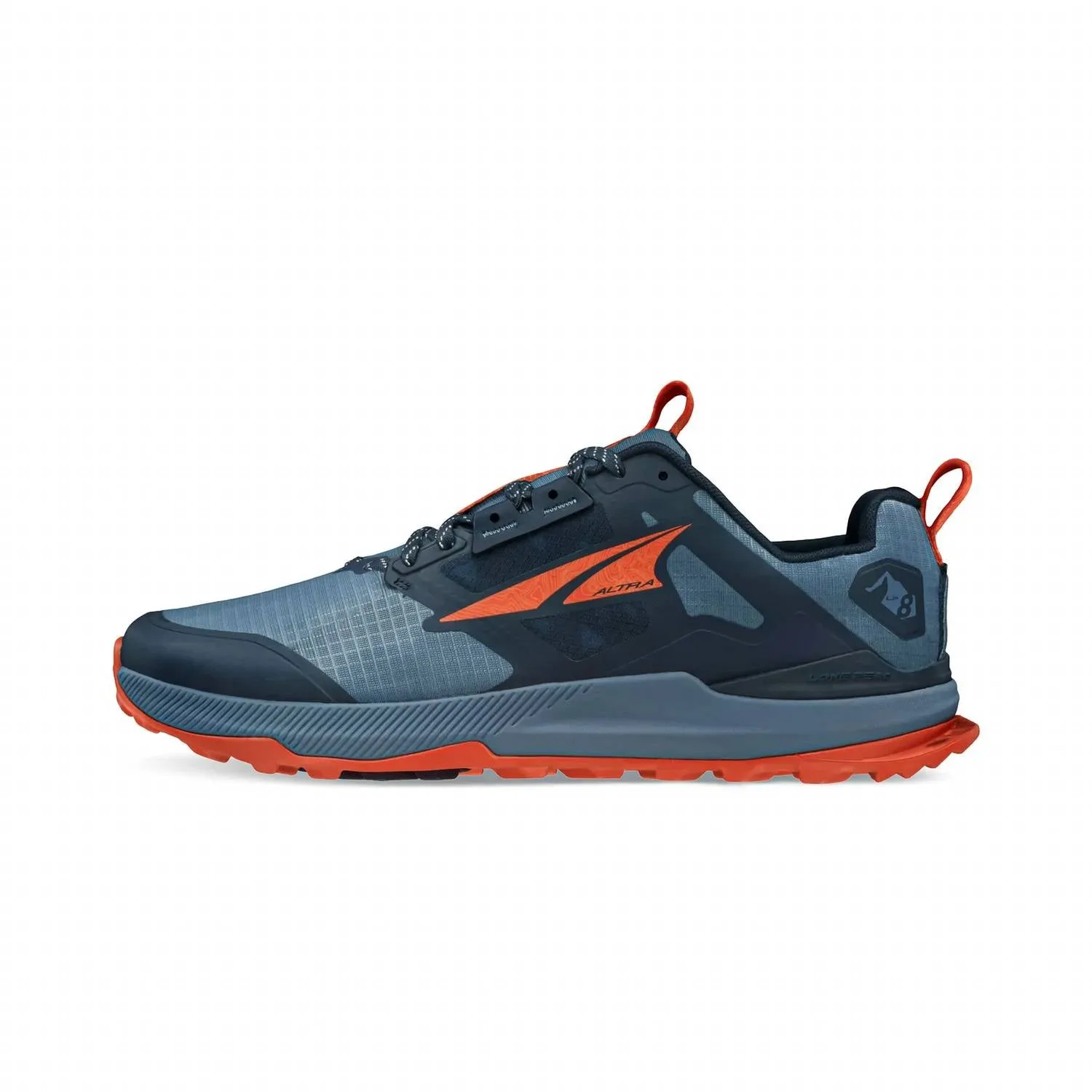 Men Lone Peak 8 Running Shoes In Blue/orange