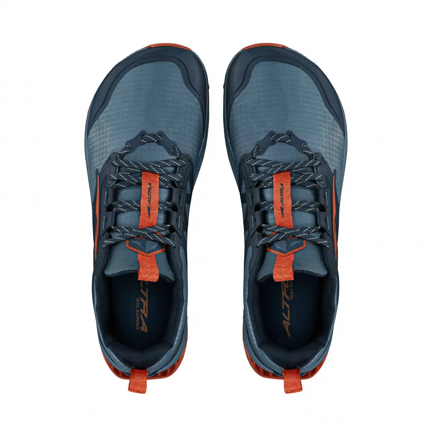Men Lone Peak 8 Running Shoes In Blue/orange