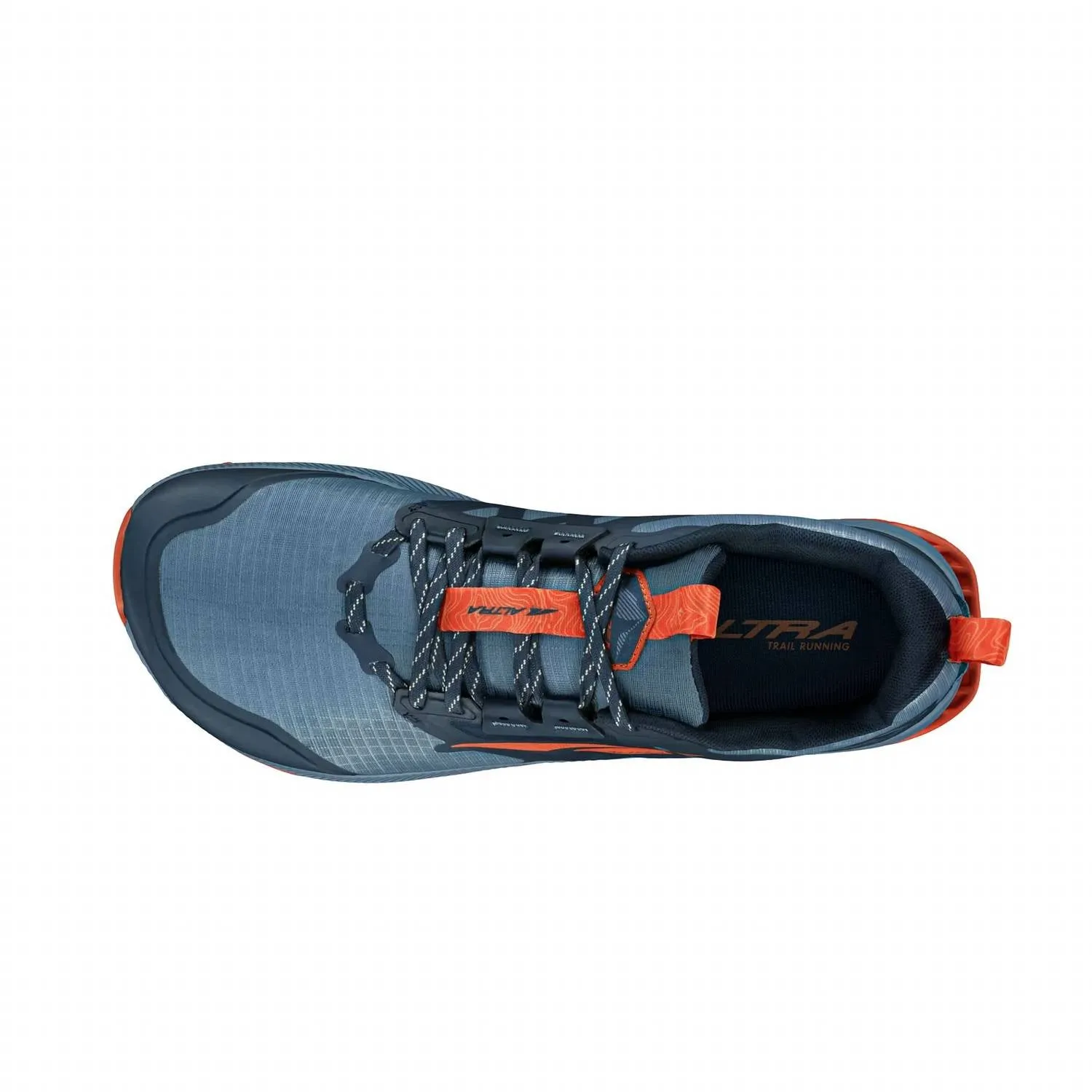Men Lone Peak 8 Running Shoes In Blue/orange