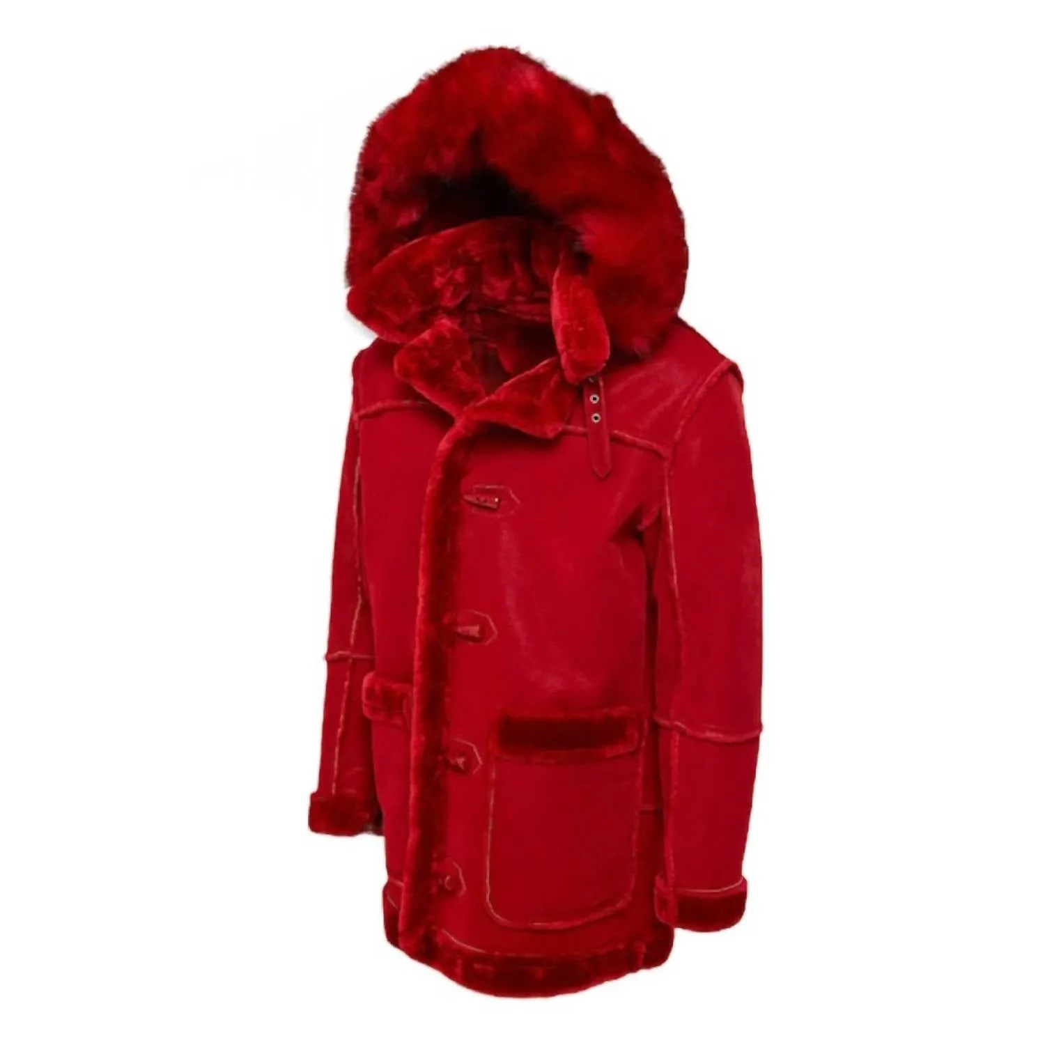 Men's Denali Shearling Jacket In Red