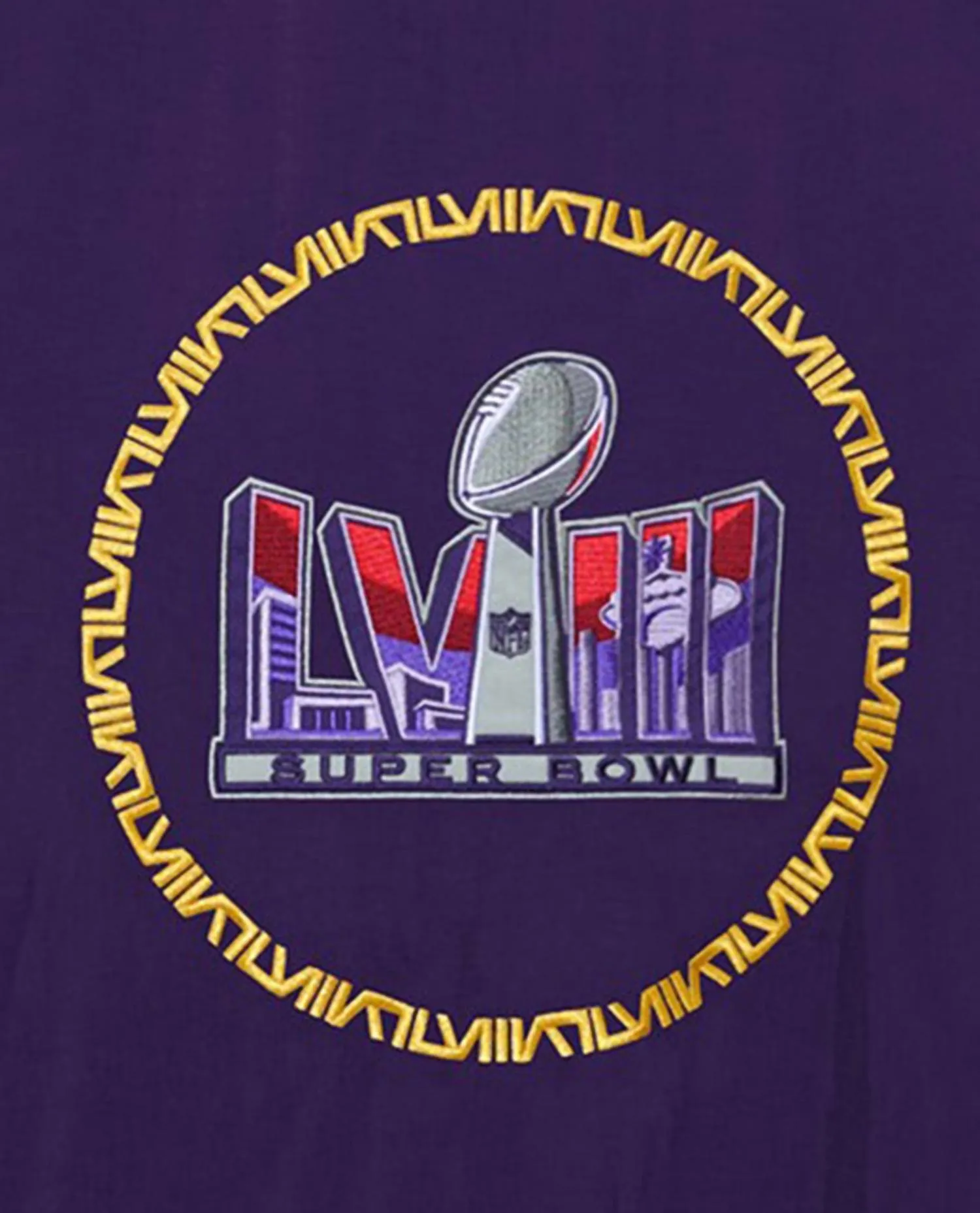 Men's Super Bowl Lviii Nylon Elite Half-Zip Pullover Jacket In Violet