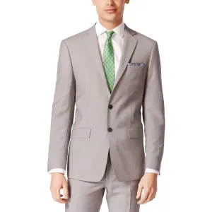 Mens Wool Woven Two-Button Suit Jacket