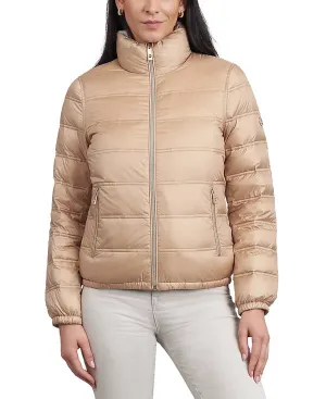 Michael Michael Kors Women's Reversible Packable Jacket, Bone/Buff