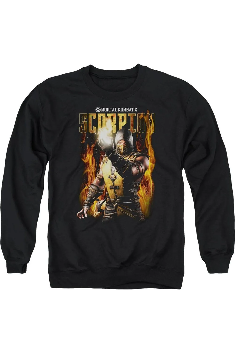 Mortal Kombat Scorpion Adult Crewneck Sweatshirt