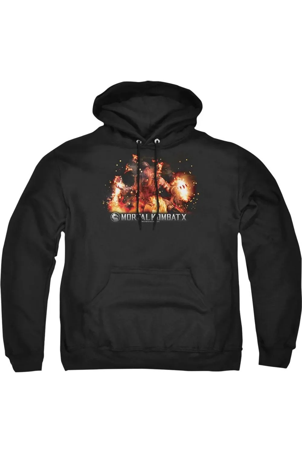 Mortal Kombat X Scorpio Flames Adult Pull Over Hoodie / Hooded Sweatshirt