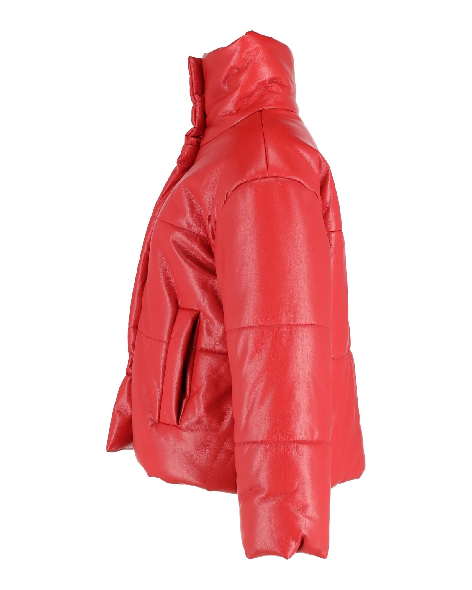 Nanushka Hide Puffer Jacket in Red Okobor Synthetic Leather