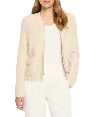 NIC   ZOE Diamond Detail Sherpa Wool-Blend Jacket