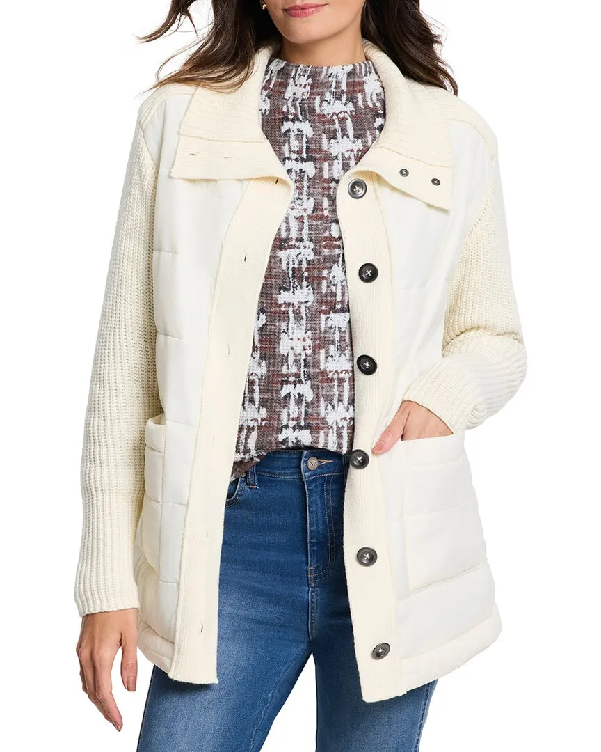 NIC ZOE Mix Media Quilted Puffer Jacket