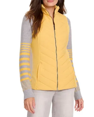 NIC ZOE Quilted Knit Trim Puffer Vest