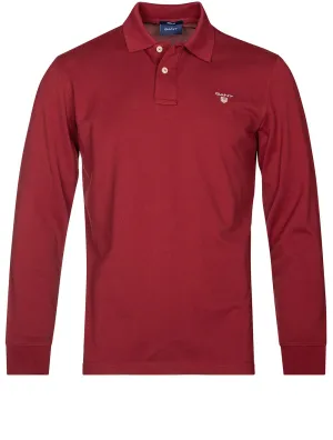 Original Long Sleeve Piqu�� Polo Shirt Cabernet Red