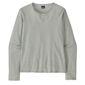 Patagonia Long Sleeved Regenerative Organic Certified Cotton Tee Steppe Stripe Sleet Green