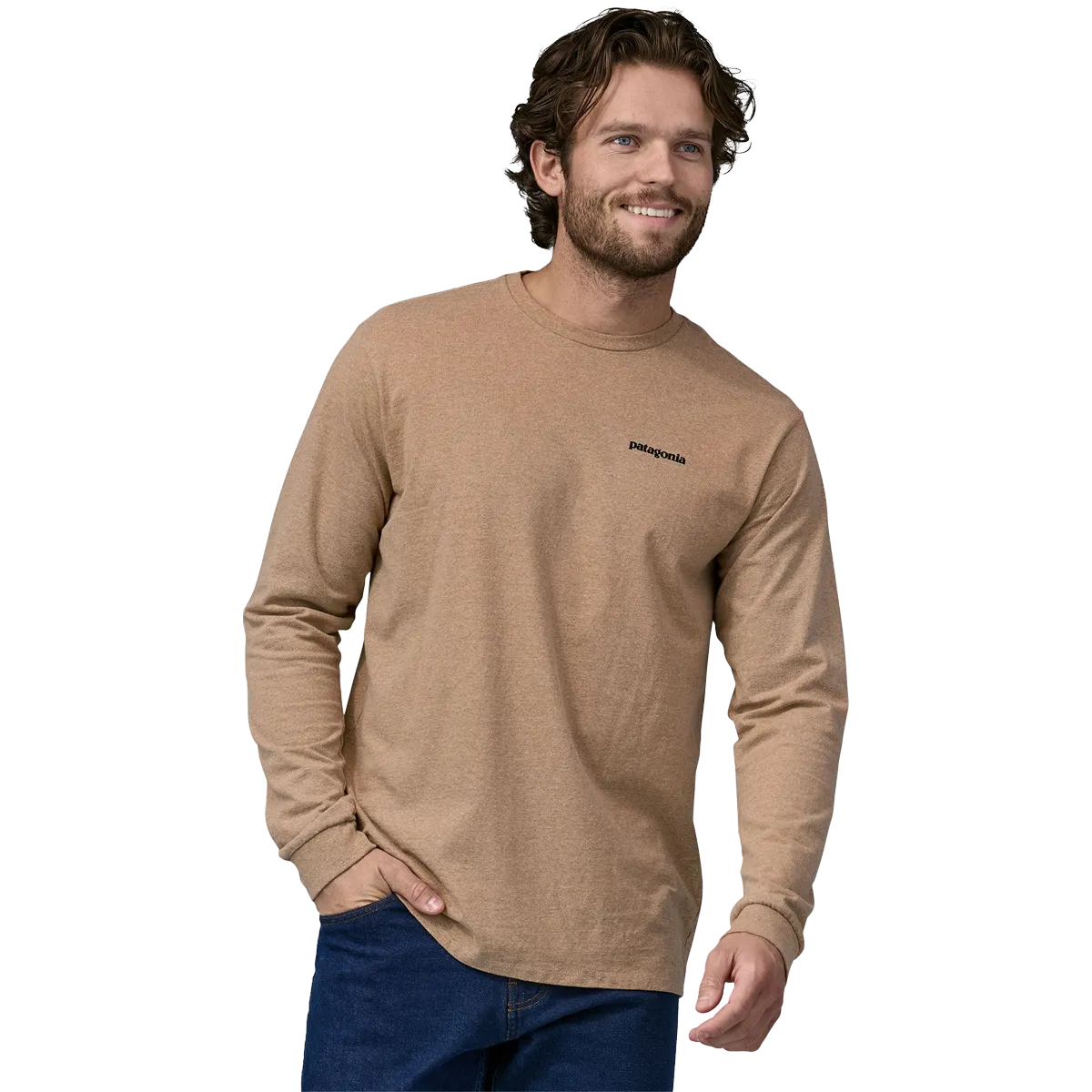 Patagonia Men's Long-Sleeved P-6 Logo Responsibili-Tee
