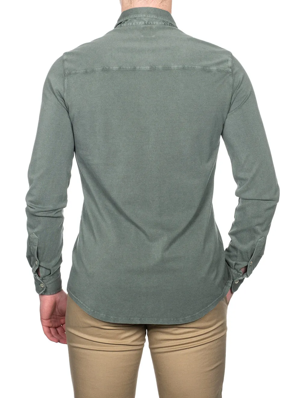 Piquet Giza Knitted Shirt Green