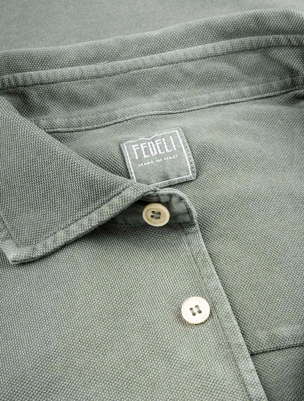 Piquet Giza Knitted Shirt Green