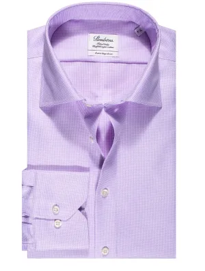 Purple Extra Long Sleeve Puppytooth Fitted Shirt