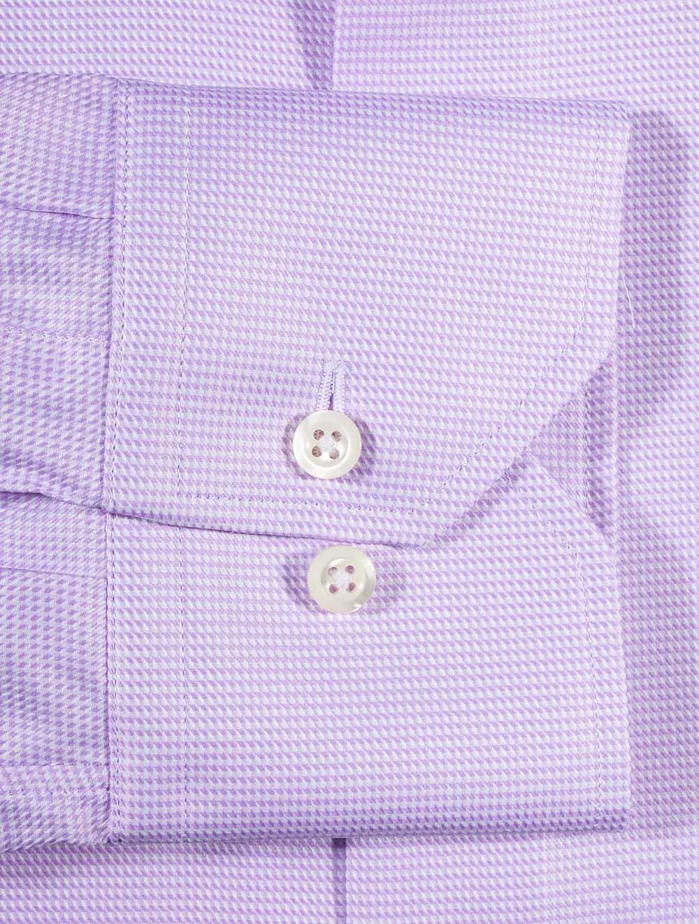 Purple Extra Long Sleeve Puppytooth Fitted Shirt