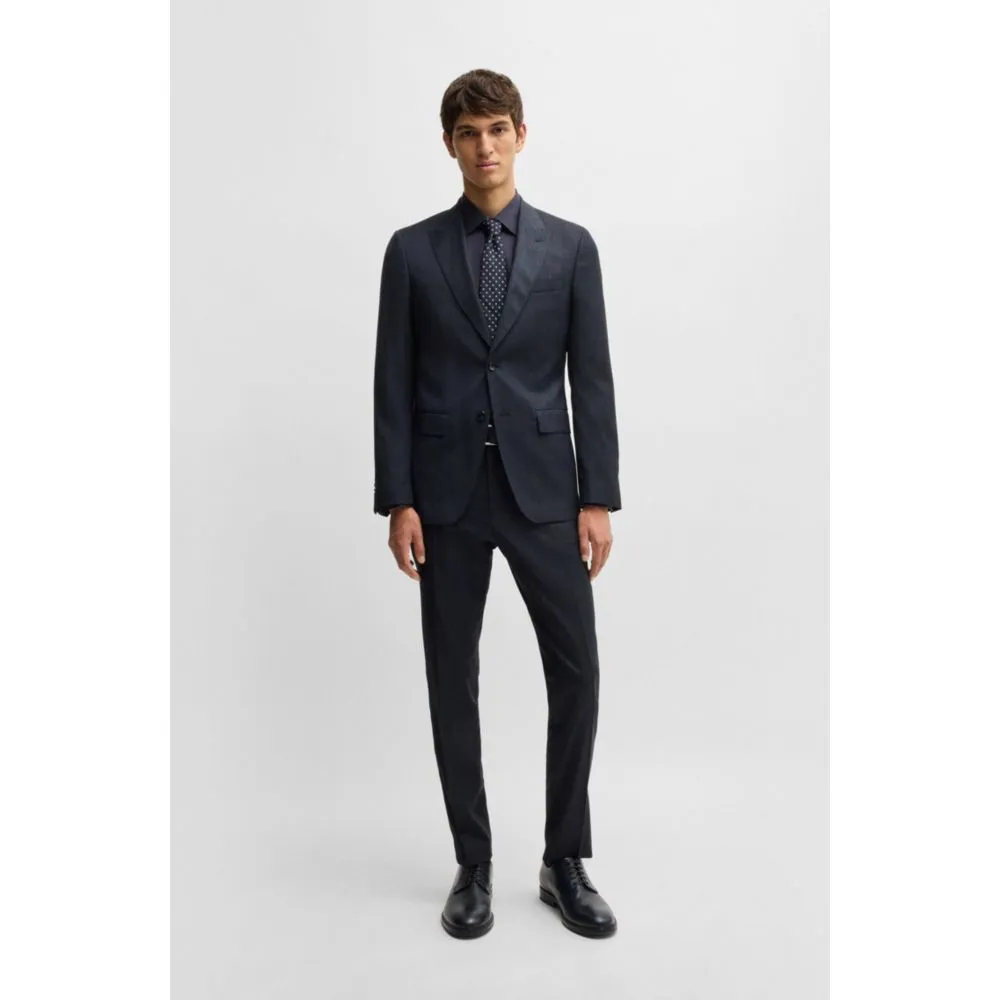 Regular-fit shirt in easy-iron stretch-cotton poplin