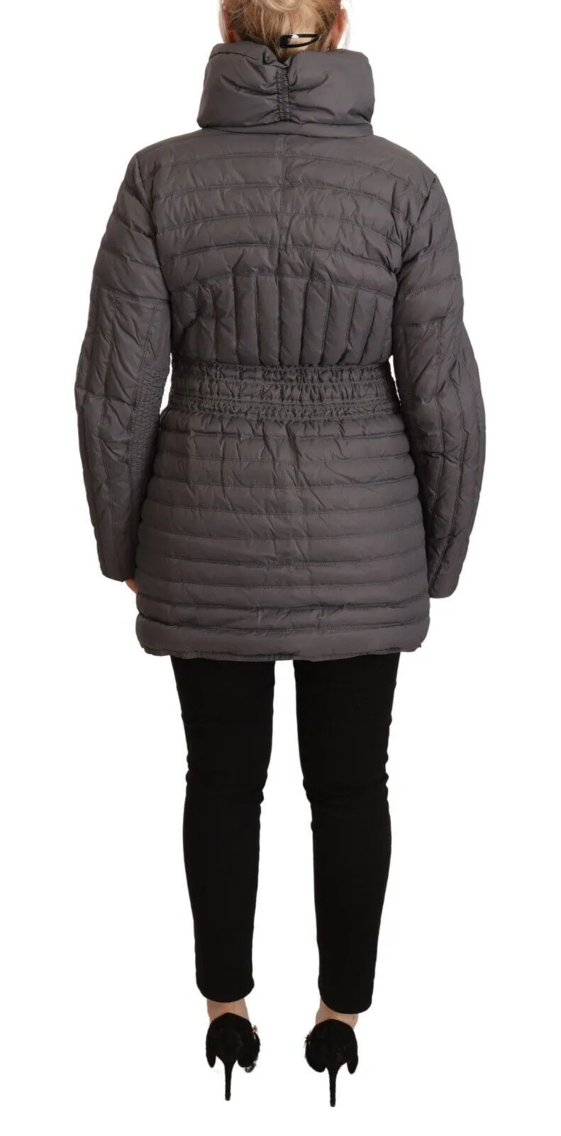 Roccobarocco  Quilted Long Sleeves Logo Patch Full Zip Women's Jacket